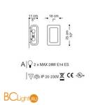 Настенный светильник La Murrina 702 - A QD-3L - Схема