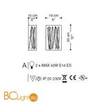 Настенный светильник La Murrina 825 - A HA-3L - Схема