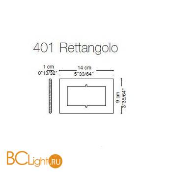 Спот (точечный светильник) La Murrina New spot 401 led - rettangolo AA-3L - Схема