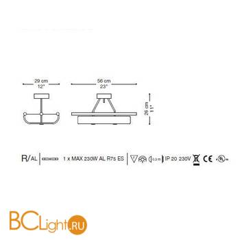 Потолочный светильник La Murrina Orione R DD-3S - Схема