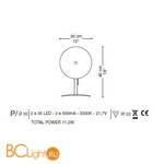 Настольная лампа La Murrina Pallene P LED DD-3S - Схема