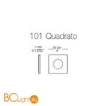 Встраиваемый спот (точечный светильник) La Murrina Spot 101 quadrato YY-3L - Схема