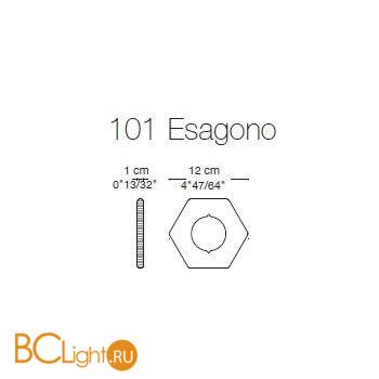 Встраиваемый спот (точечный светильник) La Murrina Spot 101 esagono YY-3L - Схема