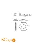 Встраиваемый спот (точечный светильник) La Murrina Spot 101 esagono YY-3L - Схема