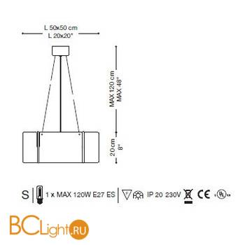 Подвесной светильник La Murrina Squared S DD-3S - Схема