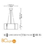 Подвесной светильник La Murrina Squared S DD-3S - Схема