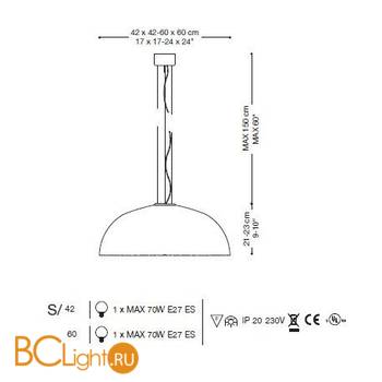 Подвесной светильник La Murrina Stone S PICCOLO AA-3S - Схема