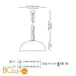 Подвесной светильник La Murrina Stone S PICCOLO AA-3S - Схема