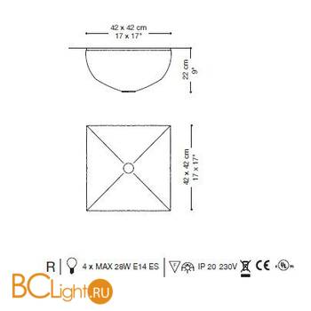 Потолочный светильник La Murrina Stone R AA-3S - Схема