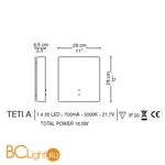 Настенный светильник La Murrina Teti A LED DD-3S - Схема