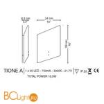 Настенный светильник La Murrina Tione A LED DD-3S - Схема