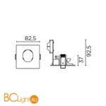 Встраиваемый светильник Leds-C4 Pat DN-1698-14-00 - Схема