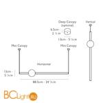 Подвесной светильник Lee Broom Tube Light ORI0020 - Схема