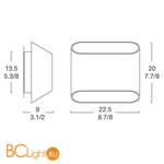 Бра Leucos ABBEY PARETE GRIGIO 0002741 - Схема