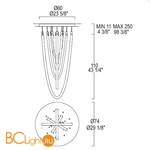 Потолочный светильник Leucos ACQUALUCE L5 0004141 - Схема