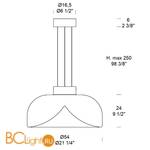 Подвесной светильник Leucos Aella S 0004929 - Схема