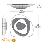 Настенно-потолочный светильник Leucos AIR 45 P-PL 0002697 - Схема