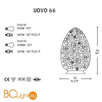 Настольная лампа Leucos UOVO 66 0106076053102 - Схема