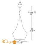 Подвесной светильник Leucos Alma 60 S 0002318 - Схема