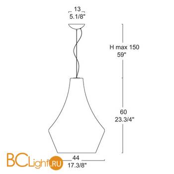 Подвесной светильник Leucos Alma 60 S 0002320 - Схема