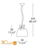 Подвесной светильник Leucos AMARCORD S 30 0000068 - Схема