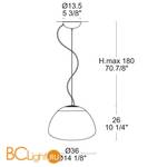 Подвесной светильник Leucos ARIA S 36 0002328 - Схема
