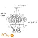 Подвесной светильник Leucos ASPID S65 0003301 - Схема