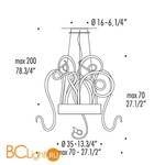 Подвесной светильник Leucos ASPID S35 0003293 - Схема