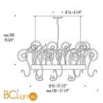 Подвесной светильник Leucos ASPID S95 0003303 - Схема