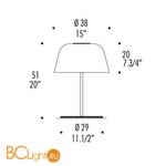 Настольная лампа Leucos AYERS T38 0004021 - Схема