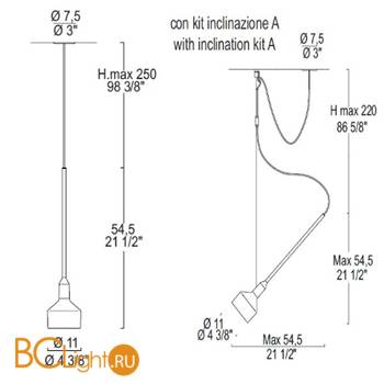 Подвесной светильник Leucos BEAMER 11 S/I 0003598 - Схема