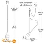 Подвесной светильник Leucos BEAMER 11 S/I 0003598 - Схема