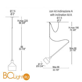 Подвесной светильник Leucos BEAMER 17 S/I 0003612 - Схема