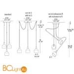 Подвесной светильник Leucos BEAMER 17 S3 0003603 - Схема