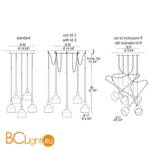 Подвесной светильник Leucos BEAMER 17 S5 0003608 - Схема