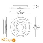 Настенно-потолочный светильник Leucos BETA SMALL P-PL 0002707 - Схема