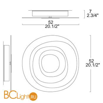 Настенно-потолочный светильник Leucos BETA BETA BIG P-PL 0002709 - Схема