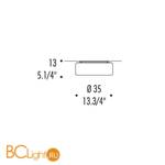 Потолочный светильник Leucos Bisquit PL1 0004217 - Схема