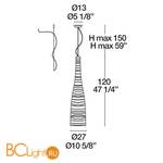 Подвесной светильник Leucos CLASS 120 0001505 - Схема