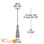 Подвесной светильник Leucos CLASS 40 0001573 white - Схема