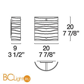 Бра Leucos CLASS 20 PARETE 0002032 - Схема