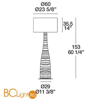 Торшер Leucos CLASS PLUS T 0002035 + 0002032 - Схема
