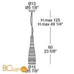 Подвесной светильник Leucos Class 60 0001579 - Схема