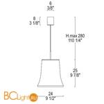 Подвесной светильник Leucos CLOCHE S 0003581 - Схема