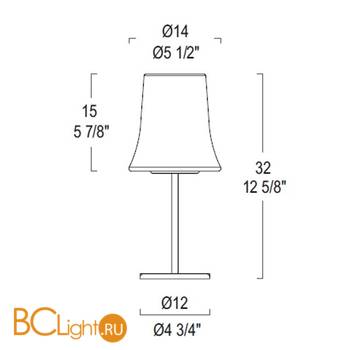 Настольная лампа Leucos CLOCHE T 0004056 - Схема