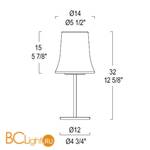 Настольная лампа Leucos CLOCHE T 0004056 - Схема