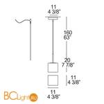 Подвесной светильник Leucos CUBI 11 0001569 - Схема