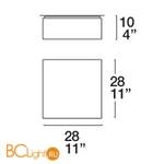Настенно-потолочный светильник Leucos CUBI 28 PAR/SOFF 0001711 - Схема