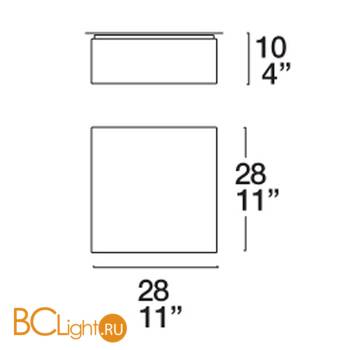 Настенно-потолочный светильник Leucos CUBI 28 PAR/SOFF 0001804 - Схема