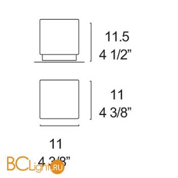 Настольная лампа Leucos CUBI ZERO 11 0002029 - Схема